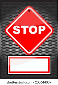  stop, road board 