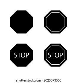 Stop Road icon on white background