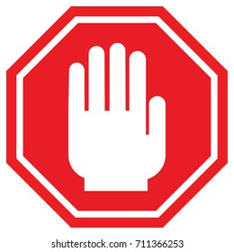 Stop road sign