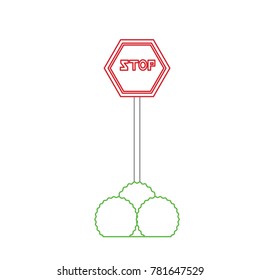 stop road sign icon