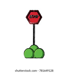 stop road sign icon