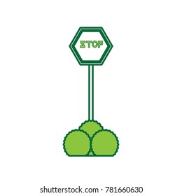 stop road sign icon
