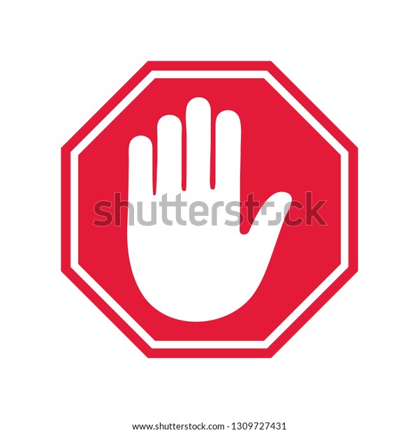 Stop Road Sign Prohibited Warning Icon Stock Vector (royalty Free 