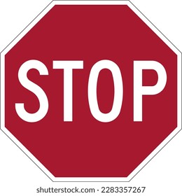 The "Stop" road sign is a regulatory sign used to instruct drivers to come to a complete halt before proceeding. It is usually placed at intersections or other locations where drivers need to yield 