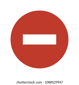Stop road sign set. Warning road information for drivers and pedestrians, no cars are coming signing system signal. Vector illustration isolated on white background
