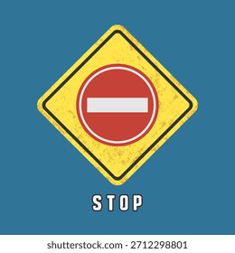 Stop, Señal De Tránsito Con Texto