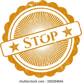 Stop rubber grunge texture seal