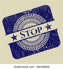 Stop rubber seal with grunge texture