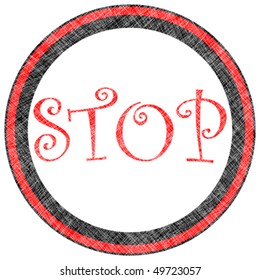  stop rubber stamp, isolated on white background, abstract vector art illustration
