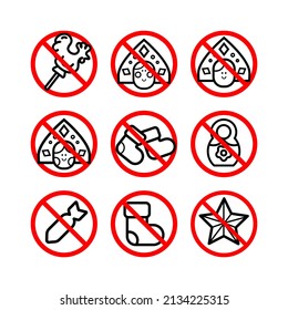 Stop Russia. Economic Sanctions vector icon set. No russians here. No war.