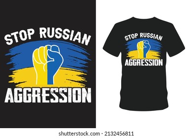 Stop Russian aggression T-shirt design.
