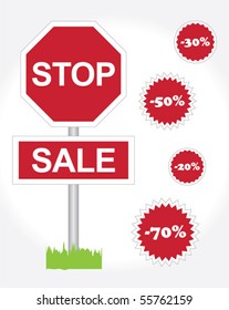 Stop sale sign