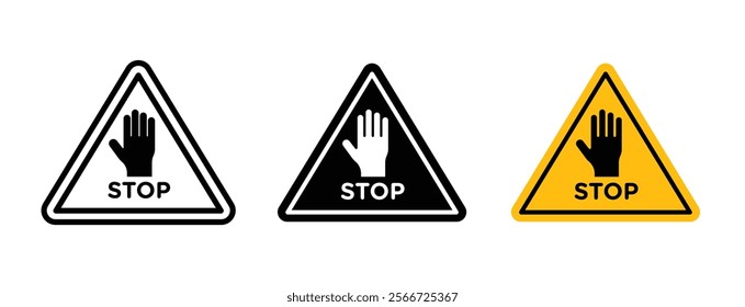 Stop security signs vector collection pack