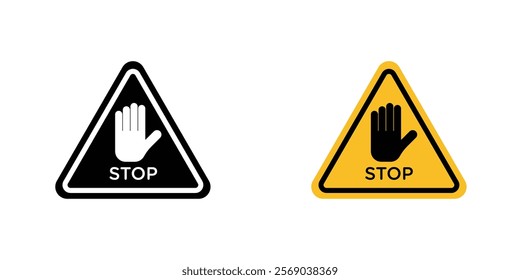 Stop security signs vector graphic pack