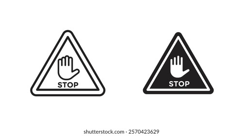 Stop security vectors web signs set