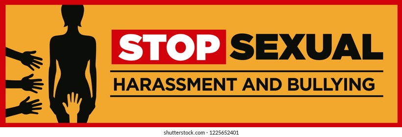 Stop Sexual Harassment Bullying Stock Vector (Royalty Free) 1225652401