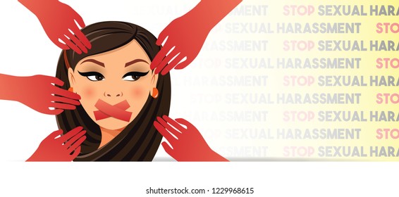 Stop sexual harassment concept