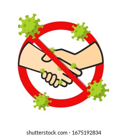 Stop shakehand holding hands to prevent the infection of covid-19.