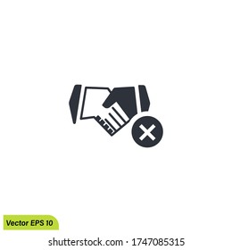 Stoppen Sie die Hände Icon Illustration Hygienesymbol einfaches Design Element Logo Vorlage