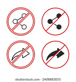 Icono de Detener recurso compartido. Vector de ilustración