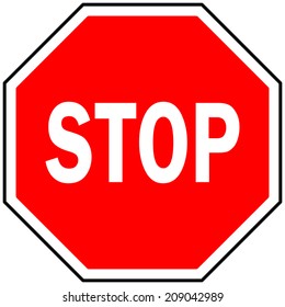 Stop Give Way Rightofway Sign Vector Stock Vector (Royalty Free) 673435732