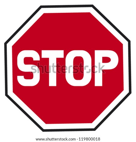 stop sign stock vector royalty free 119800018 shutterstock