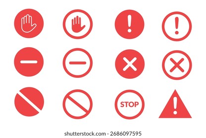 Diseño de icono de precaución de señal de parada