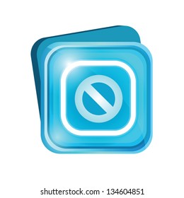 Stop sign blue