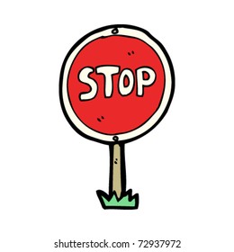 Stop Sign Cartoon