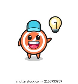 stop sign character cartoon getting the idea , cute style design for t shirt, sticker, logo element