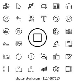 stop sign in a circle outline icon. Detailed set of minimalistic line icons. Premium graphic design. One of the collection icons for websites, web design, mobile app on colored background