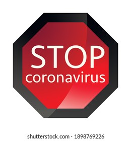 stop sign coronavirus, warning sign