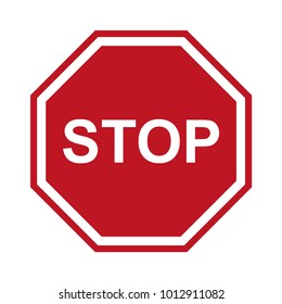 Stop sign. Danger. Prohibiting. for your design. Red.