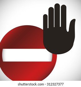  stop sign design, vector illustration 10 eps graphic