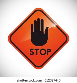  stop sign design, vector illustration 10 eps graphic