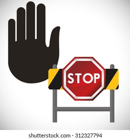  stop sign design, vector illustration 10 eps graphic