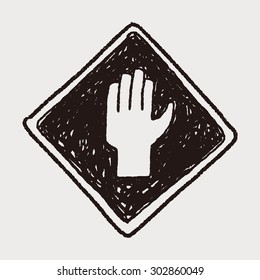 stop sign doodle