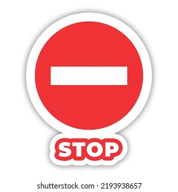 stop sign editable modern vector icon and text effect design