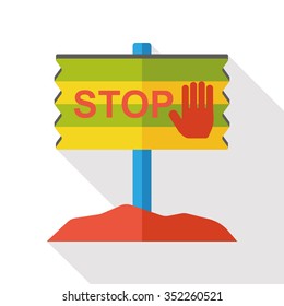 stop sign flat icon