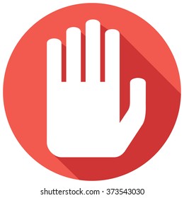 stop sign flat icon