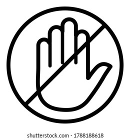 Stop Sign Flat Icon Isolated On White Background