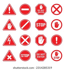 dejar de firmar símbolo de signo prohibido no introducir texto de advertencia