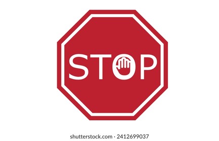 Stop Sign With A Hand