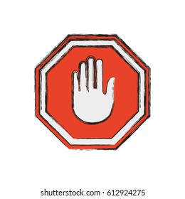 Stop sign hand