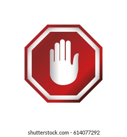 No Entry Sign Stop Hand Gesture Stock Vector (Royalty Free) 1024338910 ...