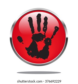 Stop sign hand / palm  icon for apps and websites