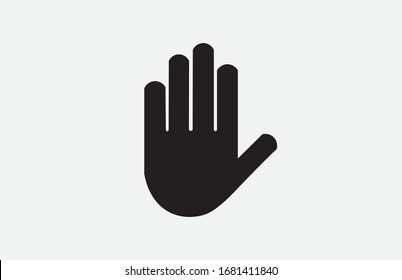 Hör auf mit der Hand zu signieren. Vektorillustration.