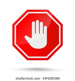 Stop sign icon  