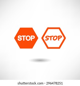 Stop sign icon