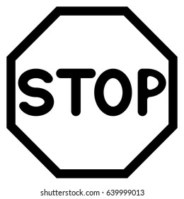 Stop sign icon .